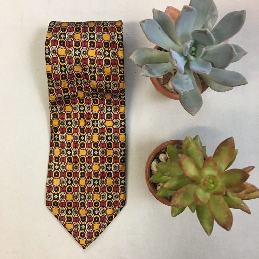 J. McLaughlin 100% Silk‎ Tie Men’s Handmade in Italy